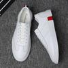 Fashion Versatile Genuine Leather Mens Sneakers Pure Colors Man Tenis Masculino Comfortable Outdoor Shoes Lace-up Casual Shoes Trainers