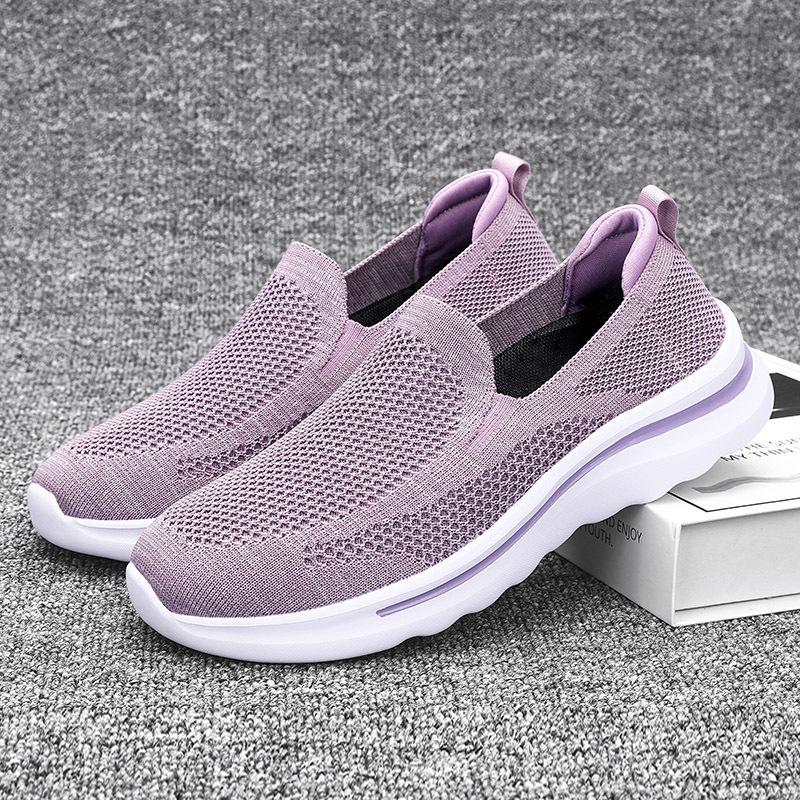 New Foot-fitting Big Mother Shoes Medium and Old Walking Shoes Breathable Sneakers