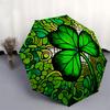 1pc Stained Glass Clover Mandala Umbrella with Plastic Handle,Suitable for All Seasons Home Travel Outdoor UmbrellaDD1177