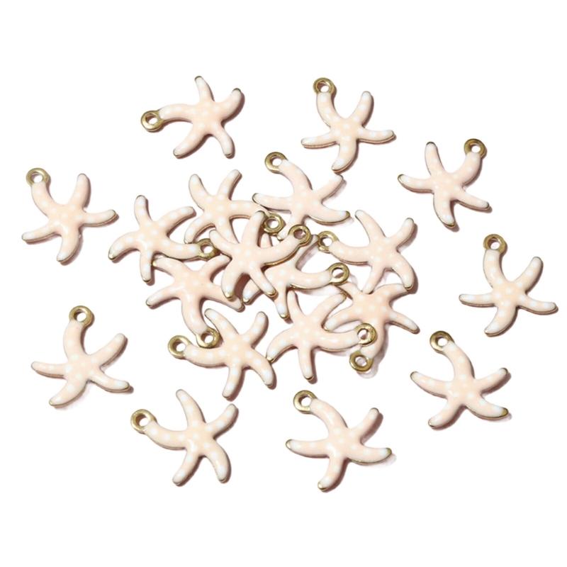 20 Pack Starfish Decorative Accessories Enhancing Aesthetic Stainless Steel Texture Hanging Charm Suitable for Jewelry