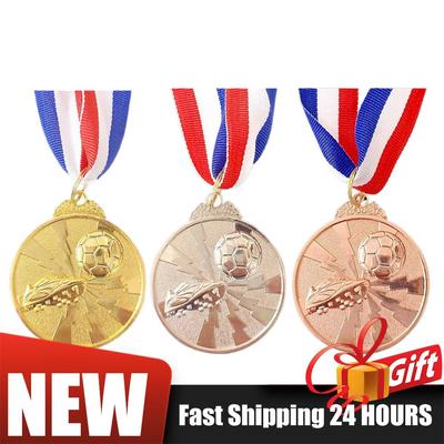 1-10PCS Soccer Medals Gold Silver Bronze Award Medals Metal Winner Medals Zinc Alloy Football Medals for Sports Competitions