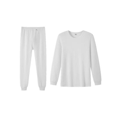 Yiershuang Men's 100% Cotton 3-Layer Thermal Underwear Set