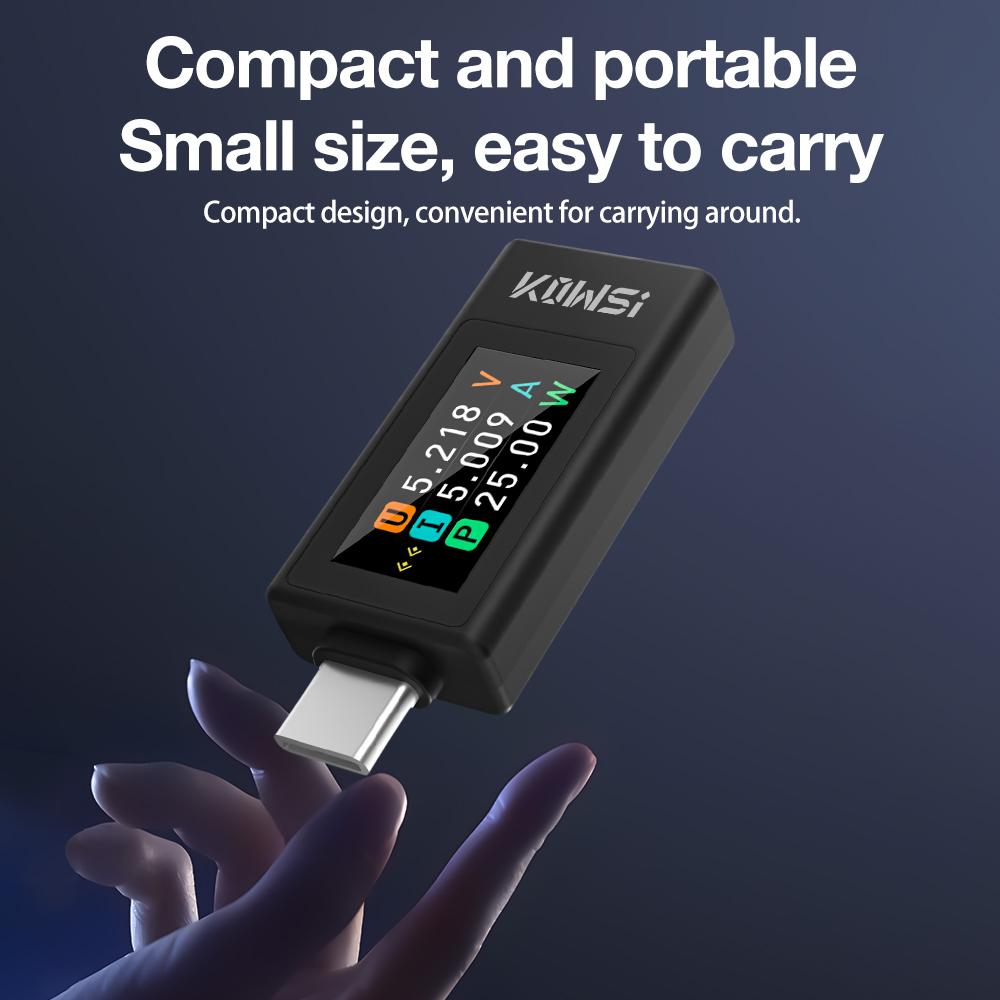 Neuer KWS-1902L Typ-C Strom- & Spannung 4-30V 0-8A Leistungsmesser Digitaler Farbbildschirm Tester Messgerät Stromausfallspeicherung