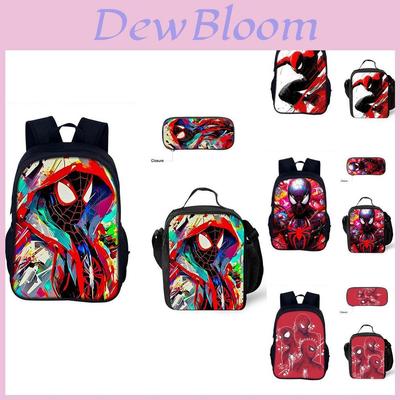 Spiderman Backpack Set With Oxford Fabric School Bag And Pencil Case For Kids