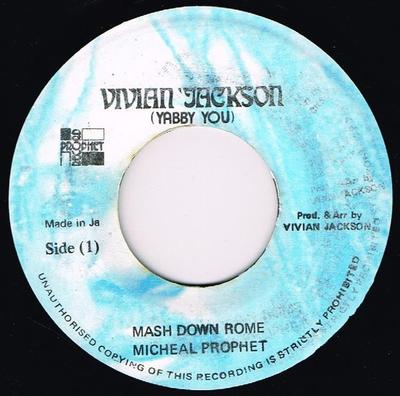 7-Zoll-Schallplatte MICHAEL PROPHET Mash Down Rome NONE Prophet Record Jamaica Reggae Ska Dub Used