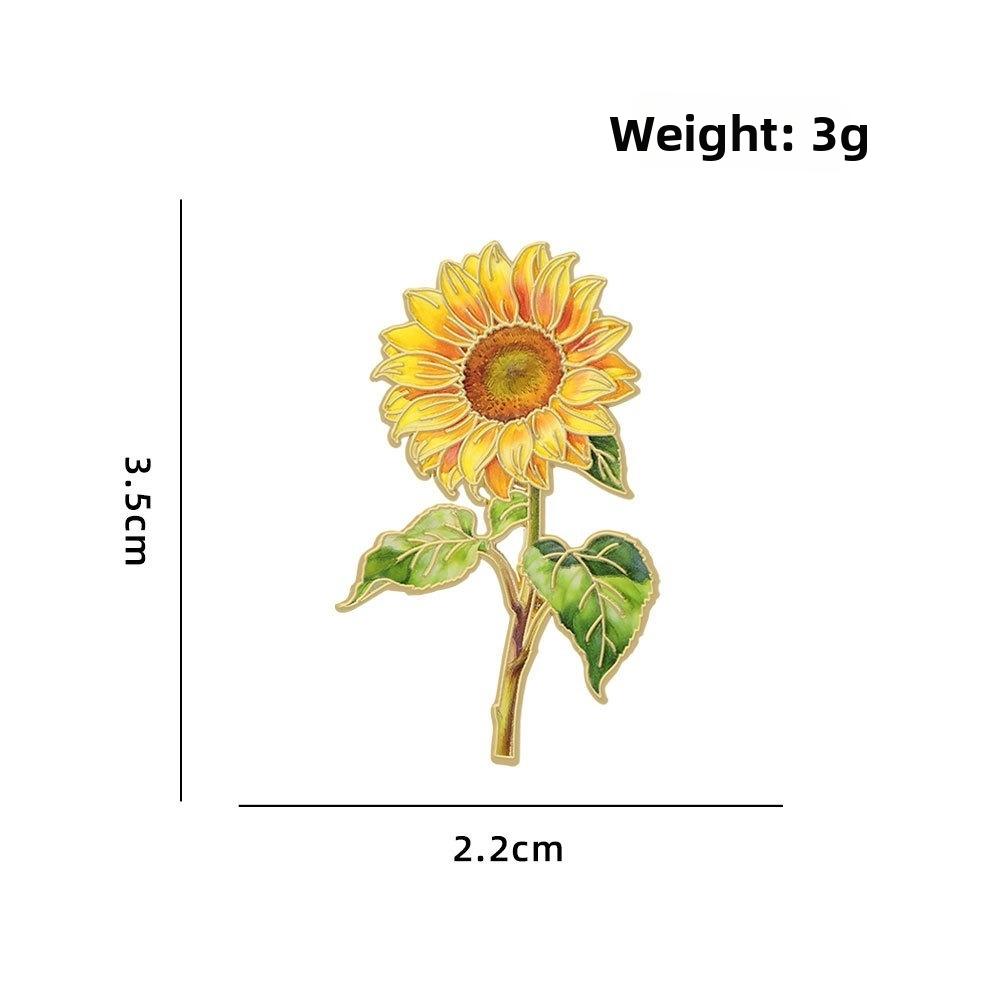 Botanical Design Enamel Flower Pins Assorted Colors Lapel Brooches Flower Brooches Birthday Gift