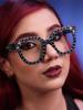 Fashion Cat Eye Sunlgasses Women Retro Brand Designer Sun Glasses Vintage Square Cateye Glasses  Feminino