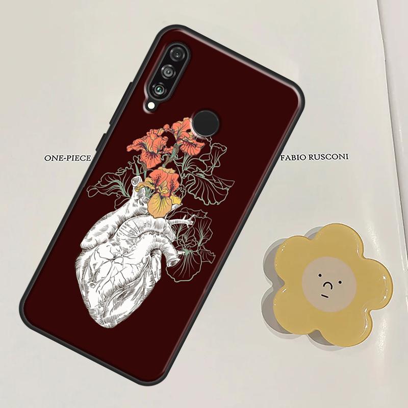 Human Heart Anatomy For Huawei Nova Y91 Y60 Y70 Y90 Y61 3i 7i 8i 11i Nova 11 9 10 SE P20 P40 Lite P30 Pro Case