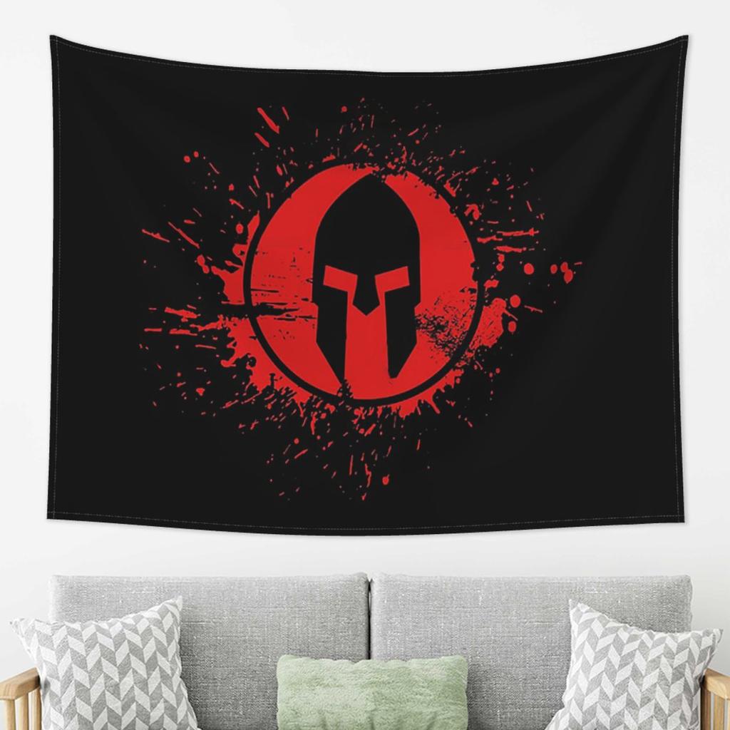 Spartan Race Tapestry Decor Art Aesthetic Tapestries for Living Room Bedroom Home Wall Cloth Wall Hanging