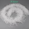 Fluffy Feather Trim For Clothes, Ostrich Feathers, Fluffy Boa, Shawl, Wedding Dress Decor, 2M Thick, 6 Layers
