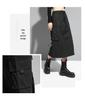 Spring & Fall Casual Women's Lace-up Elastic Waist Skirt - Solid Color, Mid-length, Versatile, Slimming, European & American Trend