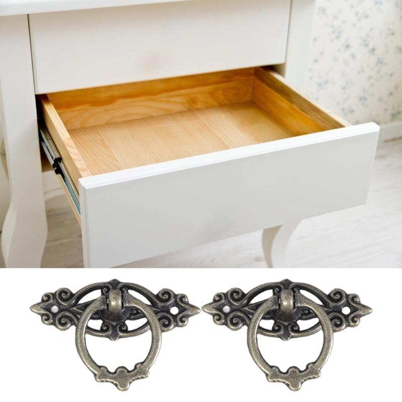 Antique Metal Rings Pulls Vintage Styles Handles Decorative Drawer Handles Decorative Pulls Set for Furniture & Cabinets