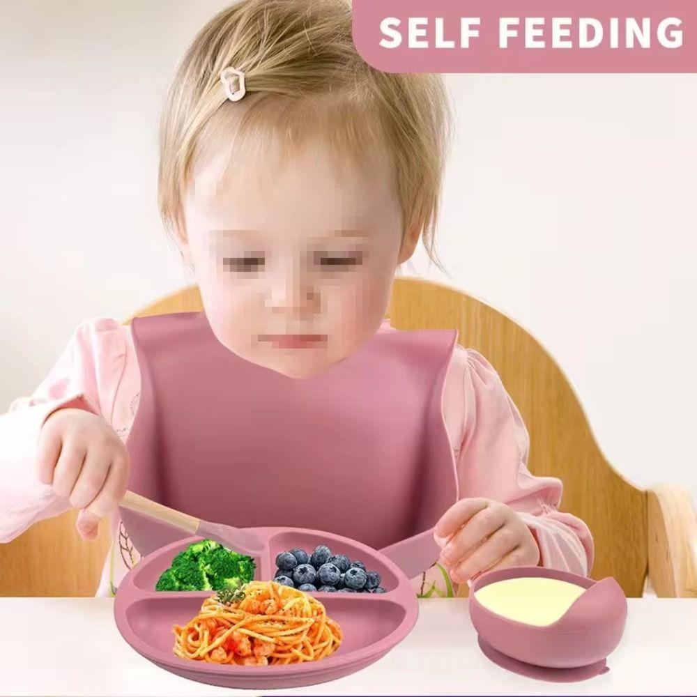 Strong Suction Children's Silicone Cutlery Feeding Tableware Baby Feeding Bowl  For Infant