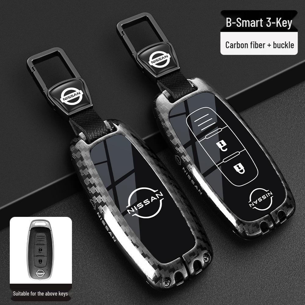 Nissan Schlüsseltasche Abdeckung: Passt für neue Sylphy, Teana, Tiida, Qashqai, X-Trail, Bluebird Modelle, Inklusive Schlüsselanhänger für Männer