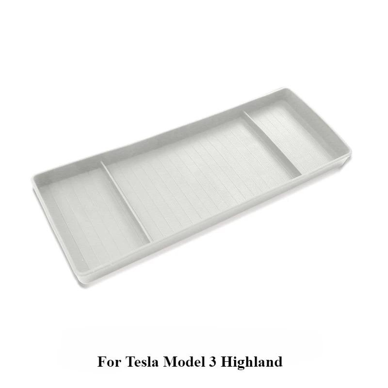 For Tesla Model 3 Highland 2025 Rear Screen Storage Box Center Console Dashboard Bracket Organizer Tissue Box Tray ECT Panel