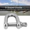 Screw Pin   Shackle Stainless Steel DShaped Bow Shackle for Chains Outdoor Camping Survival Rope(M4 )
