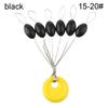 60Pcs(10 Groups) 6-20# Oval Luminous Space Beans Stopper Carp Line Stopper High Concentricity Rubber Float Catfish Flotador