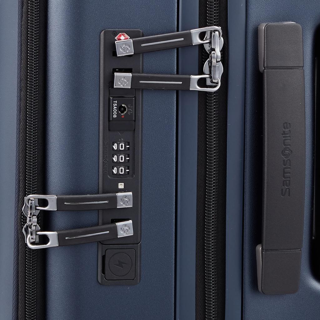 Samsonite NEO POD Spinner 55/20 Erweiterbar Koffer mit einfachem Zugang, Handgepäcktauglich, 41/48L, 55cm, 3,3kg, Mitternachtsblau