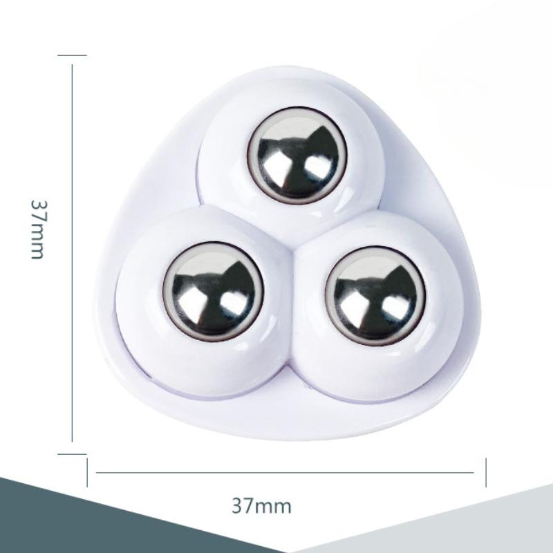 4/8/12pcs Three Bead Universal Wheel No Drilling Silent Wear-resistant Load-bearing Small Household Pulley