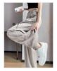 Pantalones de Verano para Mujer de Cintura Alta y Pierna Ancha: Ligero, Texturizado, Casual de Mezcla de Lino Estilo Japonés