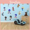 Sonic Muster Selbstklebender Wandaufkleber Hintergrunddeko Für Kinderzimmer Und Spielzimmer