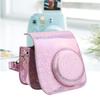 Sparkling Color Vintage PU Lther Camera Portable Bag Case  ive Pouch Cover with Shoulder Strap For     8/ 8+/ 9(Sparkling Pink )
