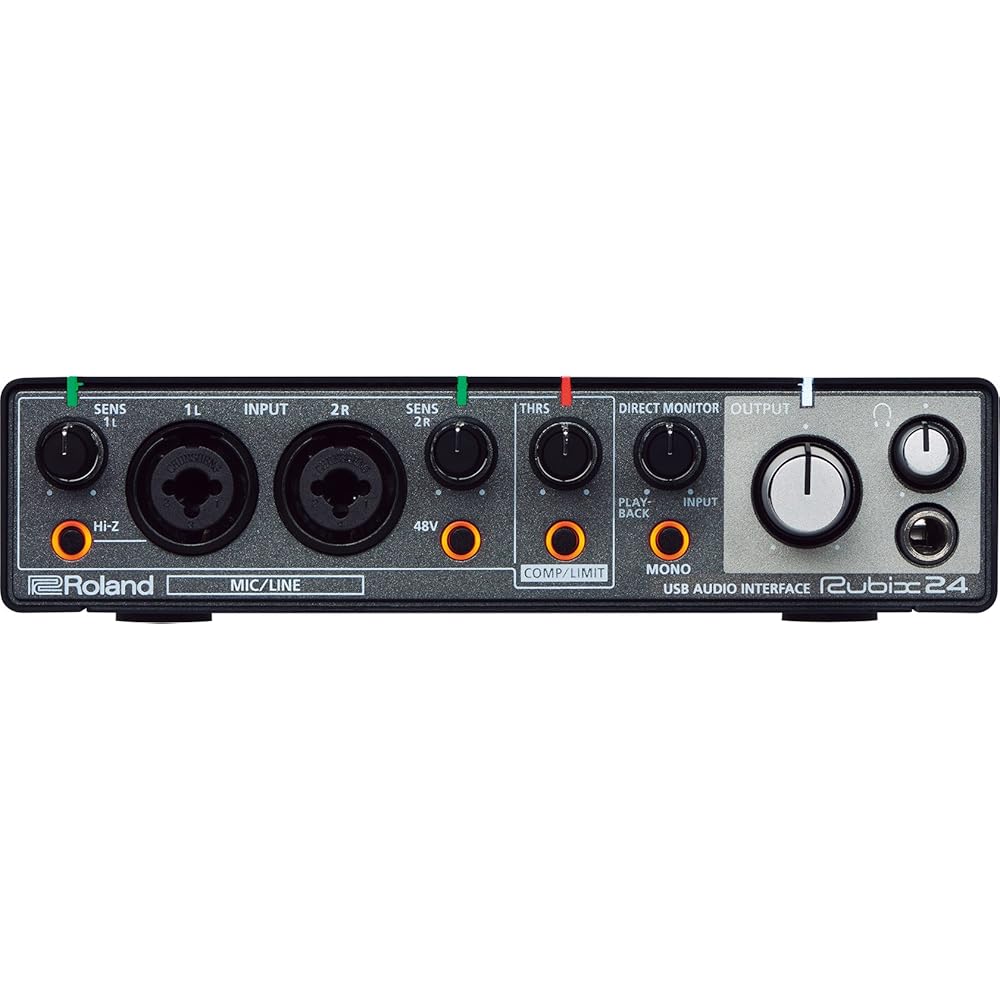 Roland Audio Interface Rubix 24 Home Recording Set [with Dynamic Microphone and Desk Stand]