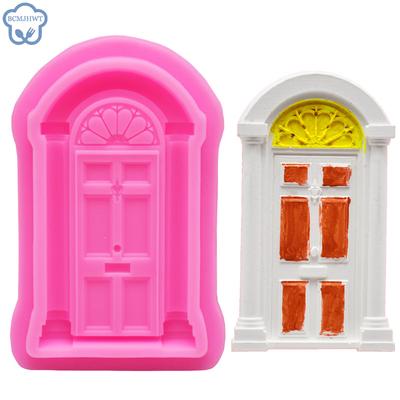 3D Tür Silikonformen Fondant Handwerk Kuchen Süßigkeit Schokolade Sugarcraft Eis Gebäck Backwerkzeug Form Seifenform Kuchen Dekorateur