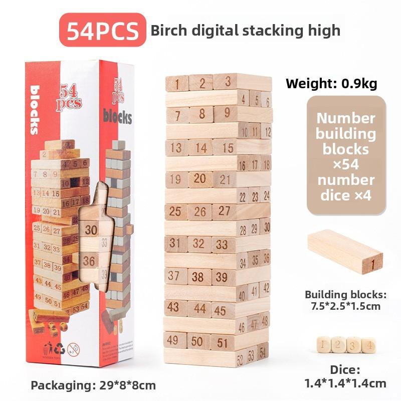 Childrens Wooden Stacking Blocks Set With Balance And Cognition For Family Play