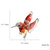 Rinhoo Full Rhinestone Flying Birds Brooch for Women Vivid Bird Dangling Round Beads Animal Lapel Pins Hummingbird Badge Corsage