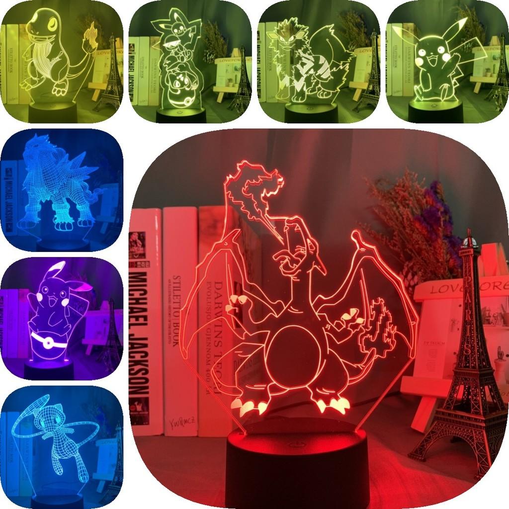 3d Characters Usb Night Light Touch Change Color Seven Colors Lamp Table