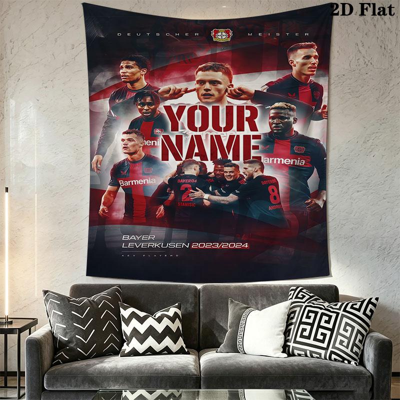 Custom Bayer Leverkusen Wall Hanging Printed Fabric Blanket Decorative Tapestries for Bedroom Living Room Home Decor
