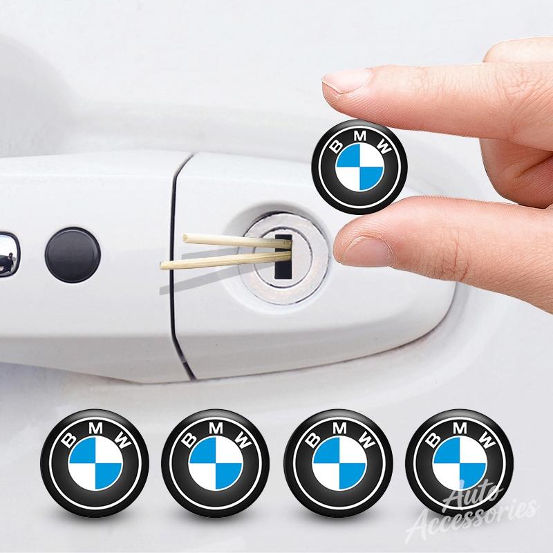 AAACG1 4Pcs 20mm Car Lock Stickers Keyhole Dustproof Decal For BMW M Sport X1 X2 X3 X5 X4 X6 X7 G30 G20 G32 G11 G12 F40 F30 F20 F10 F34