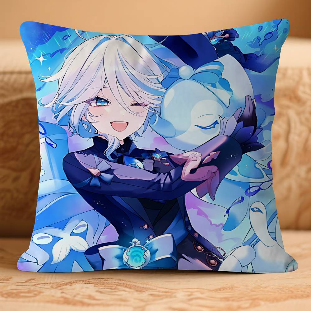 F-FurinaS Genshin ImpactS Kissenbezug Abnehmbar Waschbar Kissenbezug – Ganzjährig Weiches Leinen