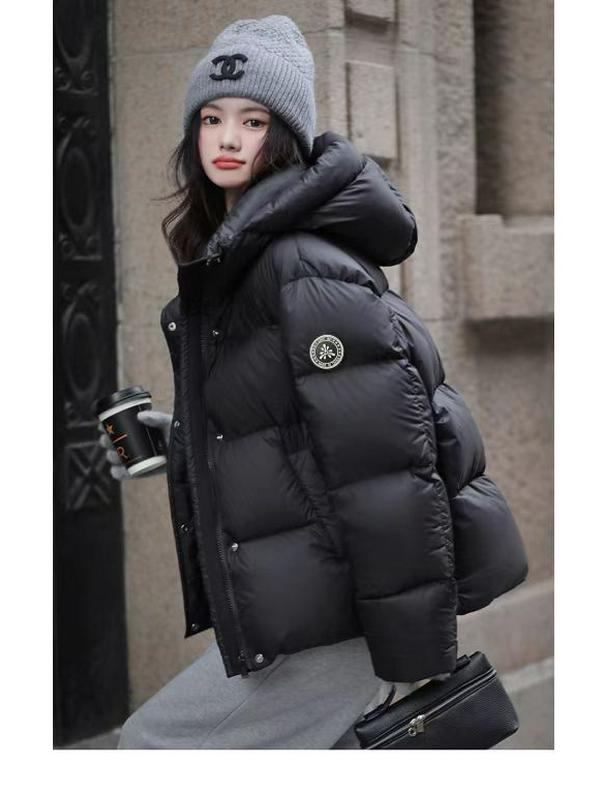 Women's Down Jacket 2025 - Snow Mountain Series, 90% White Duck Down, Hooded, Thickened, Fashionable Bread Style