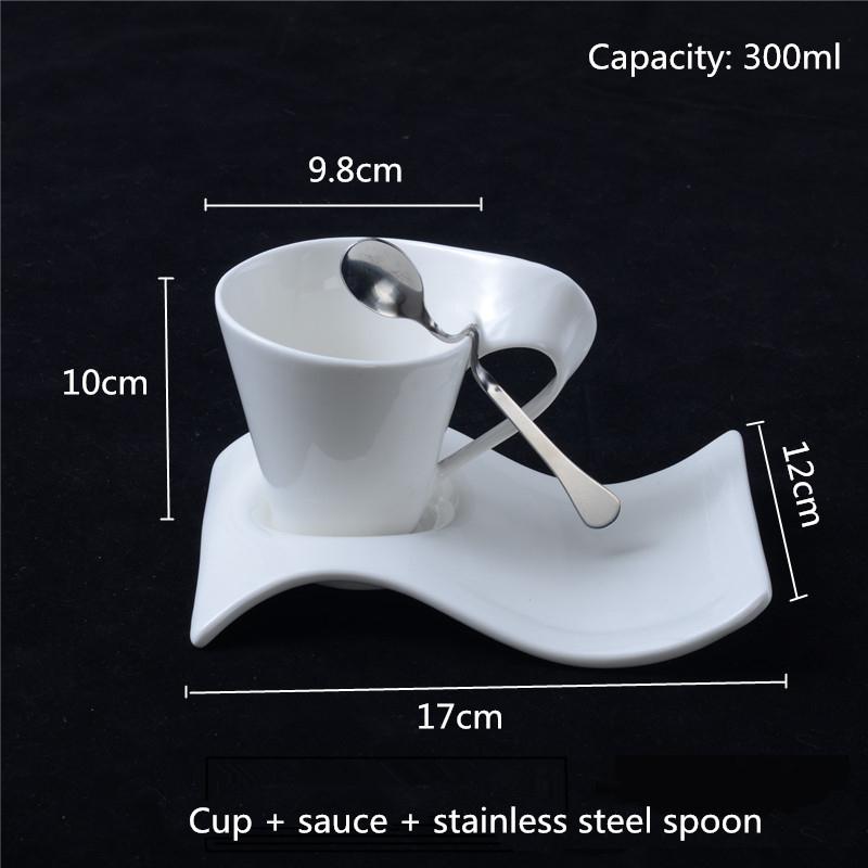 European Corrugated Ceramic Cup And Creative Game For Small Couples 300 Ml Coffee Cup
