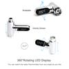 Duschthermometer Duschthermometer Rd Badezimmerthermometer, Wassertemperaturthermometer 5~85 360° drehbares LED-Display für Baby-Duschthermometer