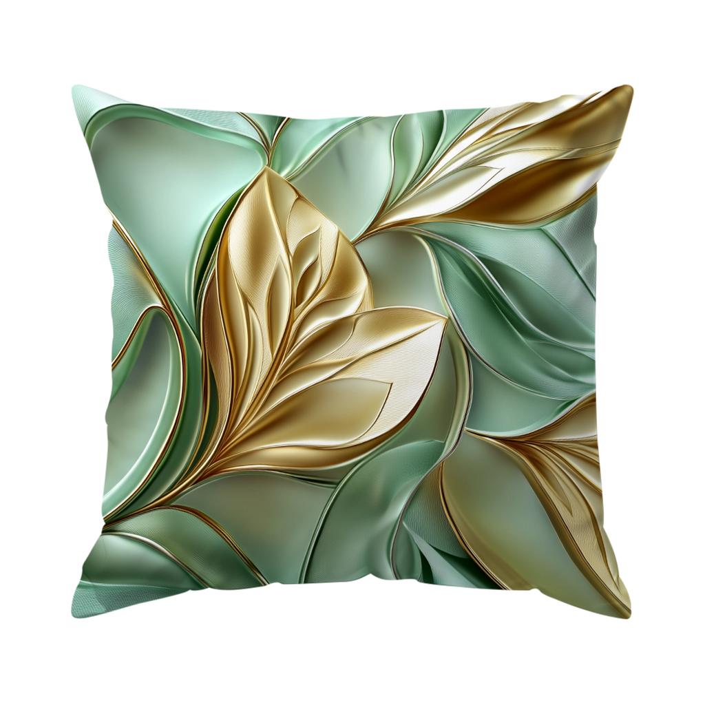 1/4pcs Golden Abstract Leaves Cushions Pillowcase Polyester Cushion Cover Throw Pillow Pillowcover Home Car Sofa Decor