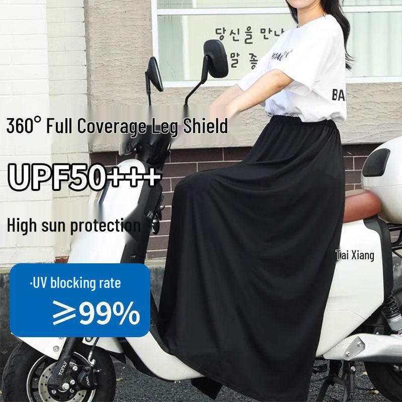 Cooling Ice Silk Sun Protection Skirt for Motorcycles - Anti-Exposure Leg Guard