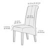 1pc/6pcs Jacquard Dining Chair Cover XL Size Elastic Chair Seat Slipcover Stretch Long Back Chair Case for Banquet Home Wedding