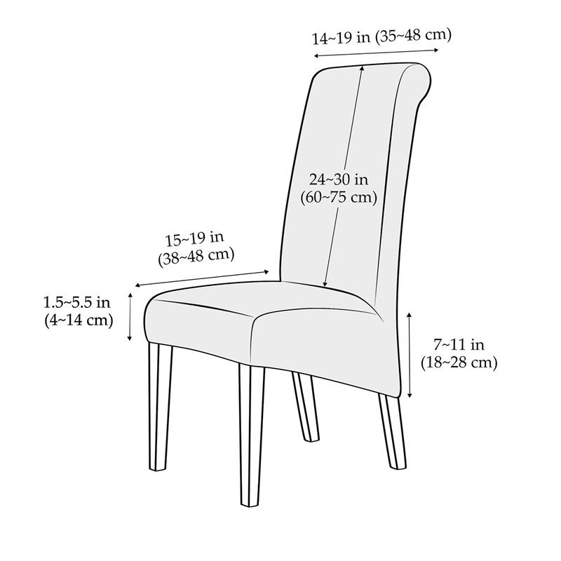 1pc/6pcs Jacquard Dining Chair Cover XL Size Elastic Chair Seat Slipcover Stretch Long Back Chair Case for Banquet Home Wedding