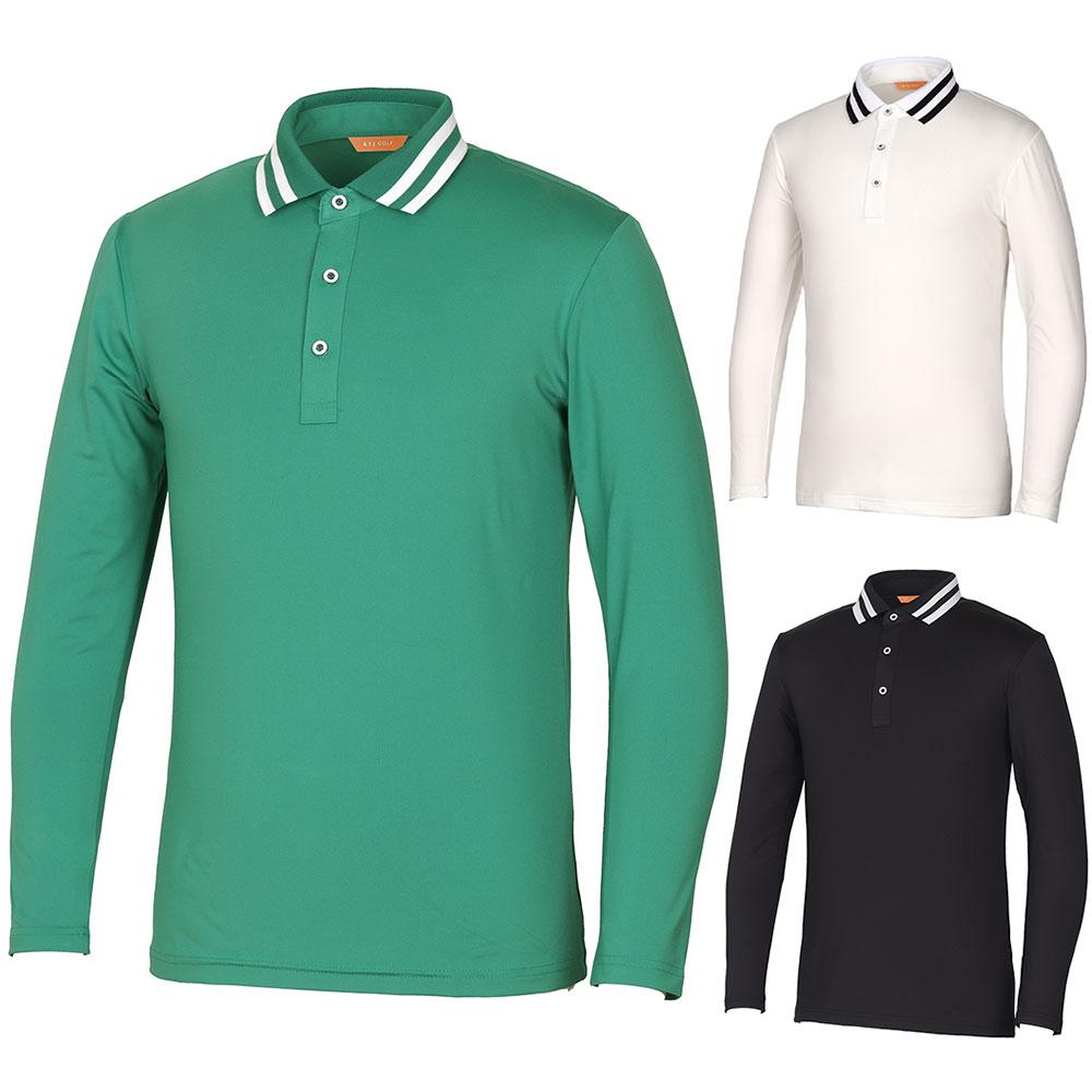 KIM YOUNG JOO GOLF Spring/Autumn Two-Line Functional Spandex Collar Men'S Golf T-Shirt Dosmts23