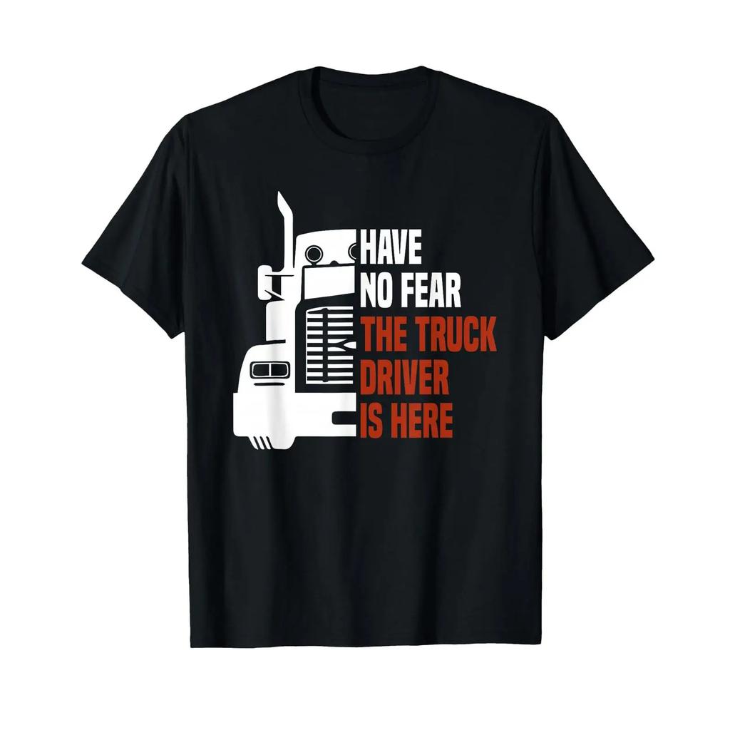 The Truck Driver Is Here Transporter Trucker T Shirt Vintage Soft Versatile Top For Everyday Wear Fashion Streetwear