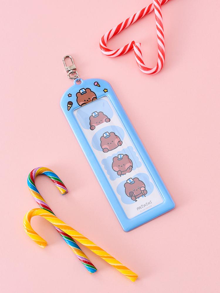LINE FRIENDS Bnini Minini Theme Park Photo Keyring