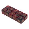 10 New Pcs D6 Dice Set 16Mm Red  Black Double Color Acrylic For Dnd Rpg Tabletop Board Games For Kids Adults Children's Birthday Gift Holiday Present