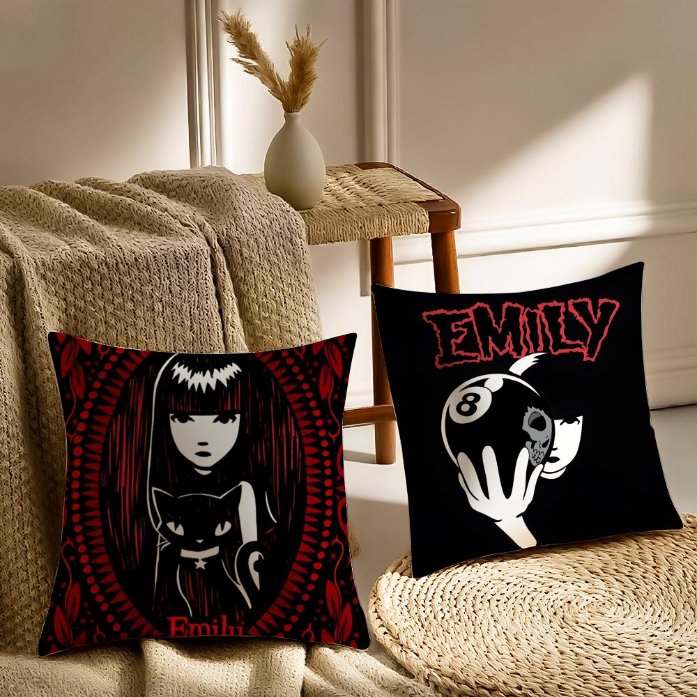 Comics Quirky E-Emily The S-Strange Cushion Cover Pillowcase Anti-Dustmite Living Room Sofa Decor Cushion Room