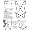 Vintage Leather Living Room Butterfly Chair Red Leather Butterfly Chair Cover with Powder Coated Black Folding Frame 100% Premium Quality