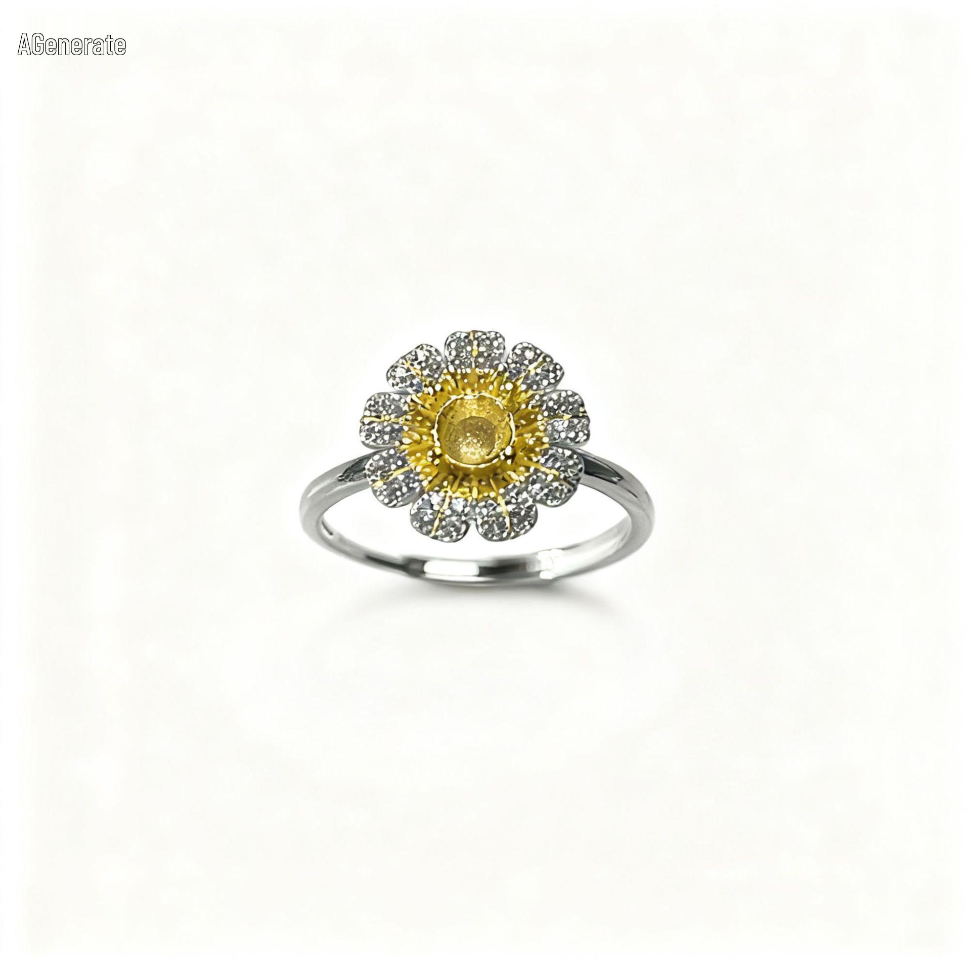 S925 Sterling Silver Women s Ring with Natural Crystal Stone – Fashionable, Luxurious, Classic Style, Inlaid Hand Jewelry