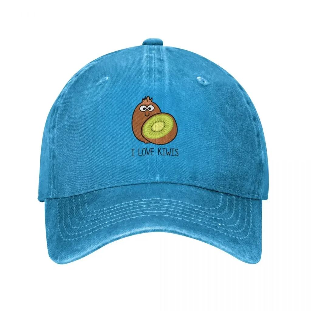 Cartoon I Love Kiwis Baseball Cap Golf Cap Golf Party Hat Women Beach Fashion Mens