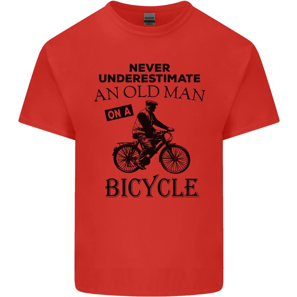 Cycling Never Underestimate Old Unisex Unisexs Light Cotton TShirt
